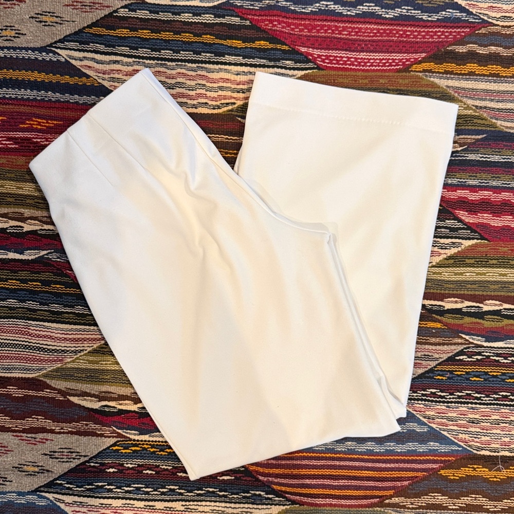 White House Black Market Cream Wide Leg Pants